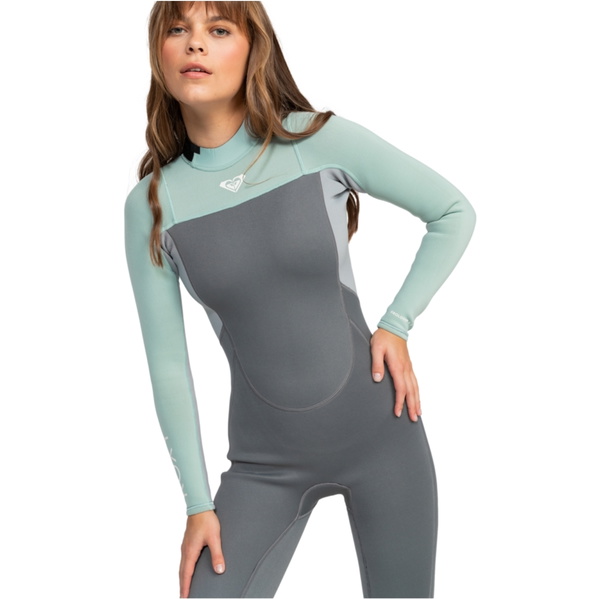 2025 Roxy Mujer Prologue 3/2mm Back Zip Neopreno ERJW103166 - Ice Green